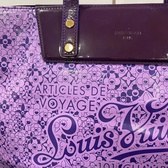 Louis Vuitton Takashi Murakami Purple Cosmic Tote Bag (140256) - Picture 2 of 13